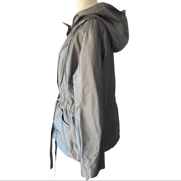 Teenflo Sz.14 silver lightweight belted front zip jacket glamcore cybercore - Picture 2 of 11